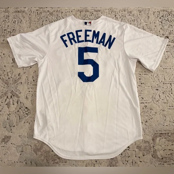 Nike Authentic Los Angeles Dodgers Freddie Freeman #5 White Jersey Men’s Sz: M - Picture 3 of 9